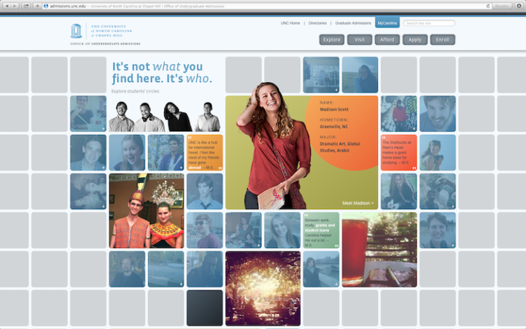 Undergraduate admissions website: home page